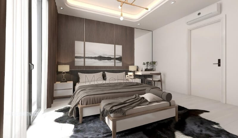 Giường ngủ biệt thự hiện đại Giường ngủ biệt thự hiện đại