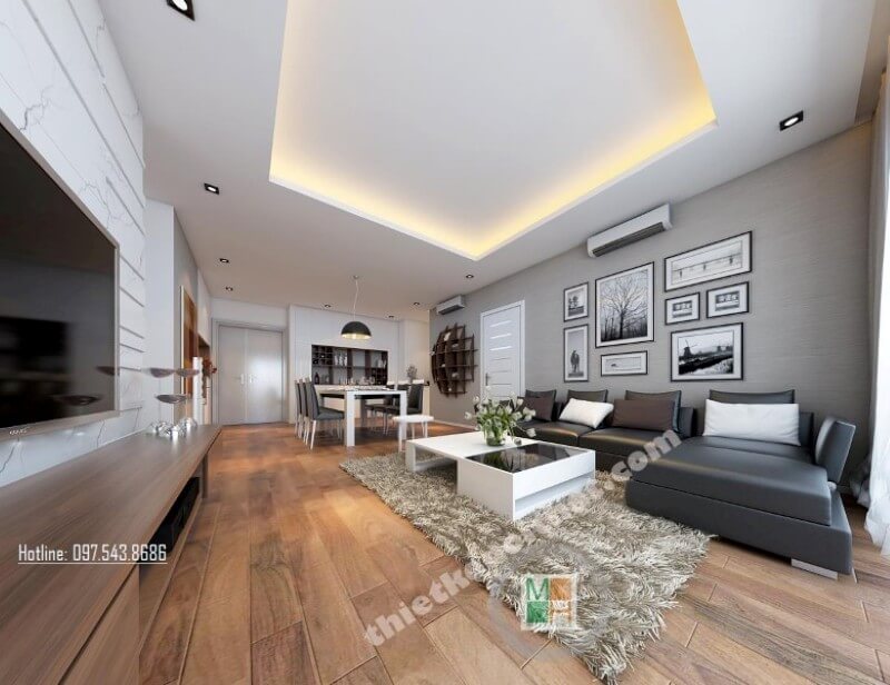 Mẫu sofa đẹp khung gỗ tự nhiên luôn là sự lựa chọn hàng đầu của mọi khách hàng Thiết kế phòng khách chung cư hiện đại