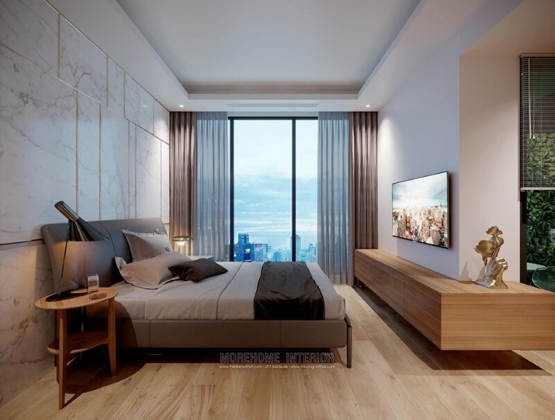 Trang trí nội thất phòng ngủ chung cư phong cách hiện đại Thiết kế chung cư