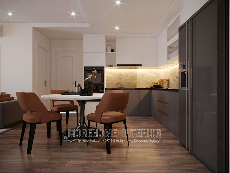 Thiết kế tủ bếp chung cư phong cách hiện đại Thiết kế tủ bếp đẹp