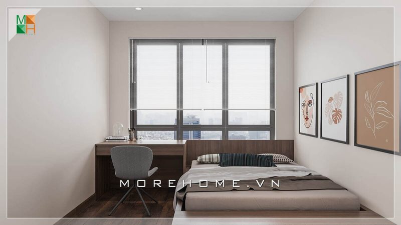 Bộ 3 tranh canvas treo tường nghệ thuật trừu tượng độc đáo, giúp không gian phòng ngủ bớt nhàm chán