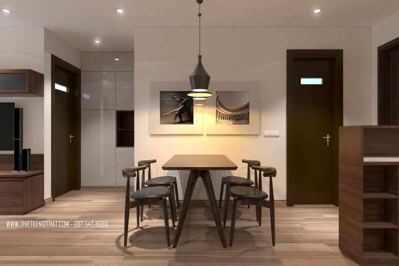 Trang trí nội thất phòng ăn chung cư hiện đại và tinh tế